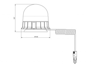 Girofar LED ecologic cu efect dublu flash magnetic VIGNAL - Img 3