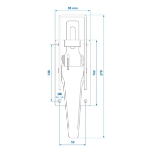 Inchizator oblon 270x80mm - Img 3