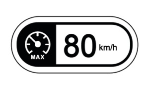 Indicator limitare viteza autocolant 80 km/ora