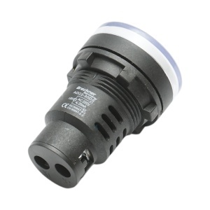 Indicator semnalizare LED alb 220V AC 30mm Breckner Germany - Img 3