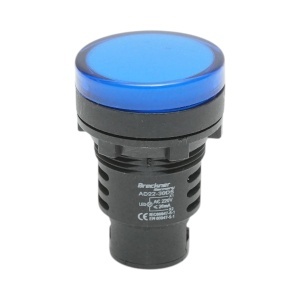 Indicator semnalizare LED albastru 220V AC 30mm Breckner Germany