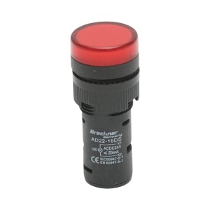 Indicator semnalizare LED rosu 24V AC/DC 16mm Breckner Germany - Img 1
