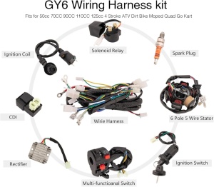 Instalatie electrica scuter GY6 50cc (9 in 1) - Img 3