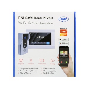 Interfon video inteligent PNI SafeHome PT750 WiFi HD, P2P, monitor interior, aplicatie dedicata Tuya Smart, integrare in scenarii si automatizari smart cu alte produse compatibile Tuya - Img 7