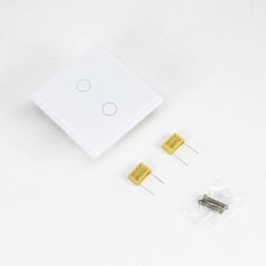 Intrerupator cap scara si cap cruce dublu cu touch PNI CS202 din sticla, alb, cu LED indicator - Img 7