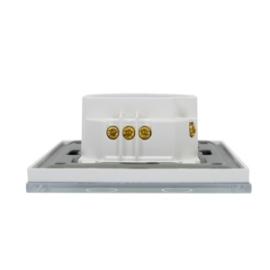 Intrerupator cap scara si cap cruce dublu cu touch PNI CS202W din sticla, alb cu LED indicator, 800W / intrerupator - Img 5