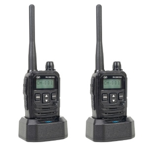 Kit 2 statii radio portabile PNI DMR R45, digital si analogic, 446MHz, 16 canale digitale si 99 canale analogice, functie inregistrare voce, baterie Li-Ion 2000mAh
