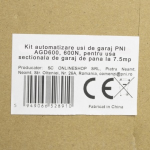 Kit automatizare usi de garaj PNI AGD600, 600N, pentru usa sectionala de garaj de pana la 7.5mp, include sina 3X1M si doua telecomenzi - Img 7