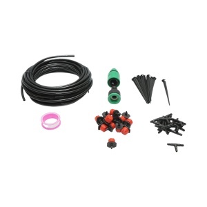 Kit complet irigare prin picurare cu furtun 10m, duze, conectori, tije de fixare 49 piese - Img 2