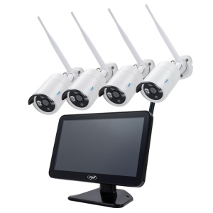 Kit supraveghere video PNI House WiFi650 - 4 camere Full HD Wi-Fi P2P si monitor LCD 12 inch - Img 6