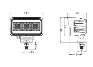 Lampa lucru 62/112/66 mm , 60W - Img 4