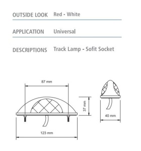 Lampa marcaj lateral alb-rosu LED - Img 6