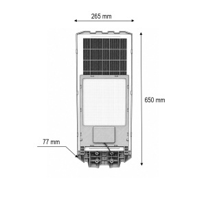 Lampa solara LED iluminat stradal 800W cu panou solar 40W, baterie LiFePO4 30000mAh, senzor miscare, telecomanda, prindere stalp IP65 Breckner Germany - Img 4
