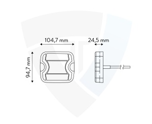 Lampă spate LED, dreapta, 10-30V, pătrată, 4 funcții - Img 4
