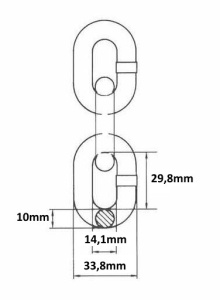 LANT G80 GALVANIZAT ridicare - ancorare 10mm - Img 2