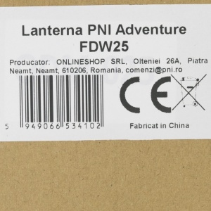 Lanterna PNI Adventure FDW25 cu LED, 800lm, aluminiu, acumulator 3000 mAh, distanta 200 metri - Img 7