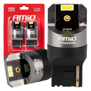 LED CANBUS PRO 7440 W21W 4x3030 SMD ALB 12/24V AMIO