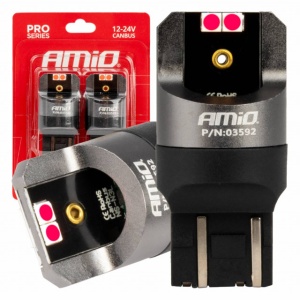 LED CANBUS PRO 7443 W21/5W 4x3030 SMD ROSU 12/24V AMIO