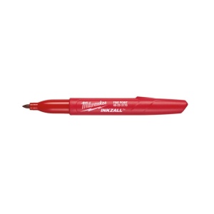 Marker rosu pentru santier INKZALL™, cu varf fin Milwaukee - Img 2