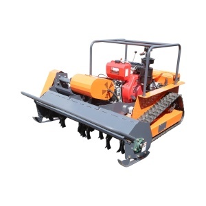 Masina de tuns iarba cu telecomanda pe senile, motor diesel 12.5CP, 499cc, latime de taiere 1200mm THOR - Img 6