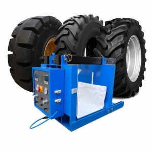 Masina vulcanizare la cald anvelope utilaje grele OTR, incalzire dubla 2400W, presare pneumatica - Img 3