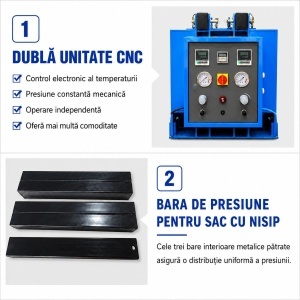 Masina vulcanizare la cald anvelope utilaje grele OTR, incalzire dubla 2400W, presare pneumatica - Img 13