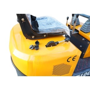 Mini excavator 1T pe senile cu semicabina, motor diesel 9.5CP, adancime sapare 1745mm, 3 cupe incluse 170/360/780mm THOR - Img 9