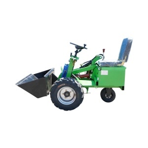 Mini incarcator frontal electric cu 3 roti, 2 motoare 2200W/1500W, baterie 48V/52Ah, capacitate ridicare 150kg, cupa 1000x550mm Breckner Germany - Img 2