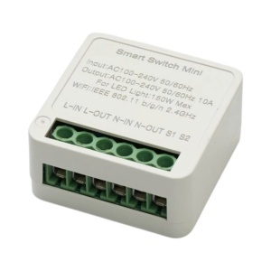 Mini modul intrerupator inteligent smart Wi-Fi 1 canal 100-240V, 10A, LED 150W, montaj in doza, aplicatie Tuya Smart Life, compatibil Alexa si Google Home - Img 4