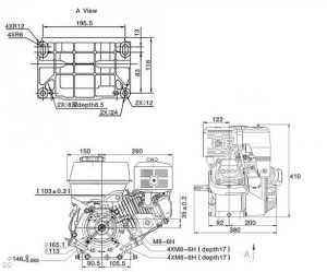 Motor generator / motopompa / motocultor Loncin 9 CP (G270F-A) - Img 2