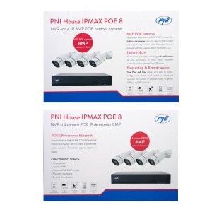 Pachet Kit supraveghere video PNI House IPMAX POE 8, NVR cu 4 camere si HDD PNI SafeHouse 1TB - Img 7
