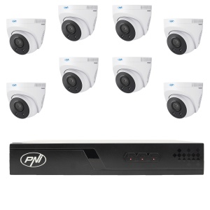 Pachet supraveghere video NVR POE PNI House IP716J, 8 camere PNI IP505J, 5MP si cabluri incluse - Img 2