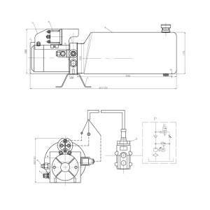 Pompa basculare 12V, 1.6kW 160 bar, cu rezervor metalic 10L si telecomanda - Img 5