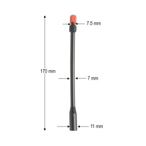 Prelungitor valva roata camion 170mm plastic compozit negru - Img 1