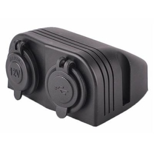 Priza bricheta cu 2 USB, 1A+2.1A, cu capace 12/24V - Img 3