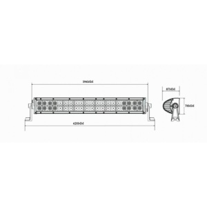 Proiector camuflaj 40 LED 620mm 120W(8800Lm) - Img 2