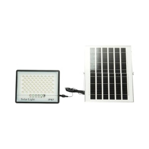 Proiector LED 100W, 6500K cu panou solar 12W, baterie LiFePO4 8000mAh si telecomanda IP67 Breckner Germany - Img 3