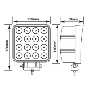 Proiector LED patrat 48W - Img 4