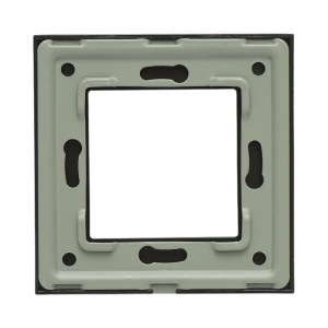 Rama simpla sticla neagra priza si intrerupator 86x86x10mm - Img 2