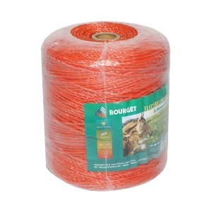 Rola fir portocalie fi 2.5mm 3x0.15mm SS, 500m gard electric, rezistenta 15 Ohm Bourget - Img 2