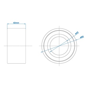 Rulment compact 42/80x42mm compatibil AL-KO - Img 2