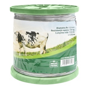 Sarma galvanizata pentru gard electric 1,3mm x 1000m Mezofarm - Img 3