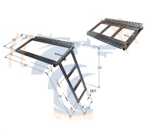 Scara zincata trei trepte 85cm - Img 2
