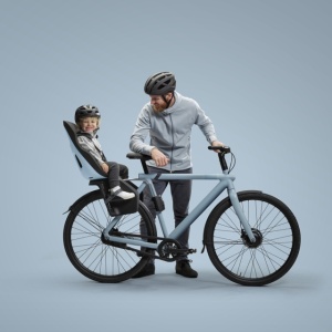 Scaun pentru copii, cu montare pe bicicleta in spate - Thule Yepp Nexxt 2 Maxi Frame mounted Aquamarine Blue - Img 4