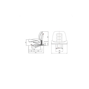 Scaun universal albastru cu reglaj pentru tractor UTB U-650, U-445, Fiat, Case - Img 8