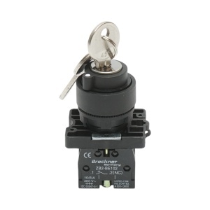 Selector 2 pozitii cu retinere si cheie 1NO+1NC, 400V/10A, LAY5-EG45 Breckner Germany - Img 2