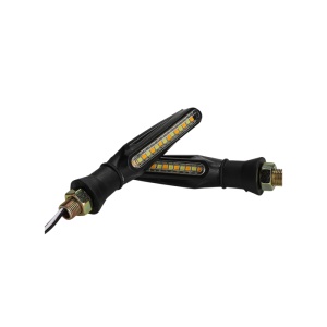 Semnalizare moto 12V cu functie de lumina de zi alba si semnalizare galbena