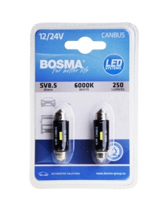 Set 2 becuri LED auto CANBUS,sofit 41mm 12/24V BOSMA