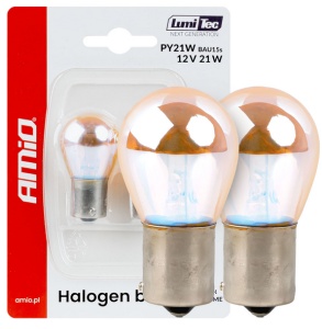 Set 2 becuri PY21W 12V 21W Amio