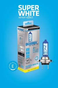 Set 2 buc SUPER WHITE 12V H7 60/55W BOSMA
